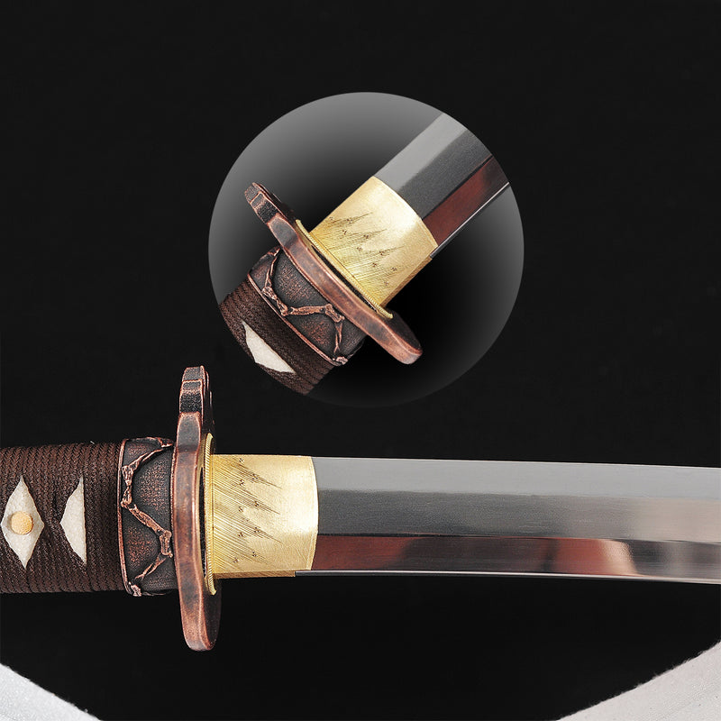 Hand Forged Japanese Samurai Katana Sword Honsanmai Clay Tempered Hazu 