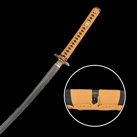 Hand Forged Japanese Samurai Katana Sword Honsanmai Clay Tempered Shobu Zukuri Without Yokoto Rayskin Saya-COOLKATANA-SL-312-U