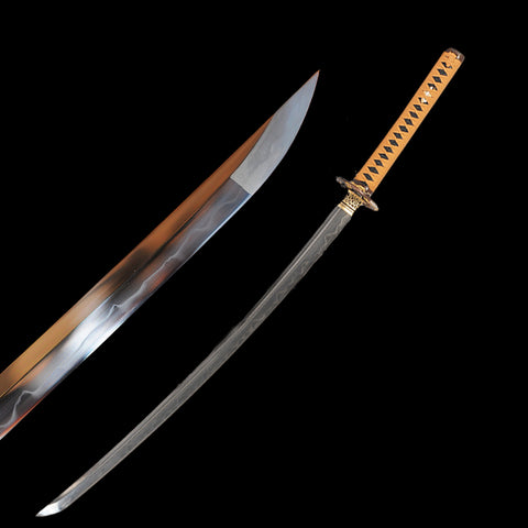 Hand Forged Japanese Samurai Katana Sword Honsanmai Clay Tempered Shobu Zukuri Without Yokoto Rayskin Saya-COOLKATANA-SL-312-U