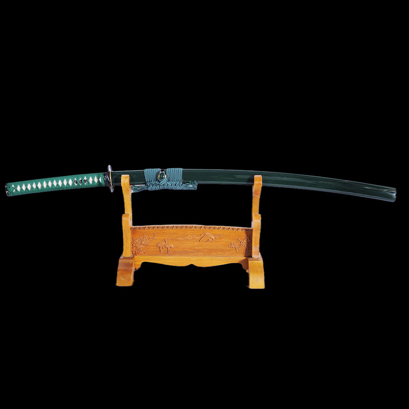 Hand Forged Japanese Samurai Katana Sword Masterpiece Azure Dragon Kat 
