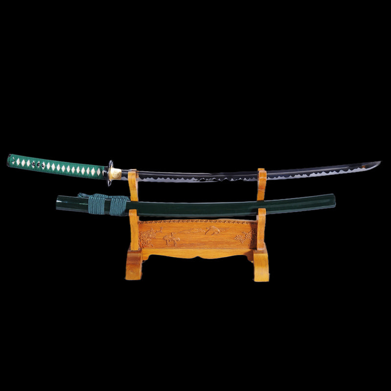 Hand Forged Japanese Samurai Katana Sword Masterpiece Azure Dragon Kat 