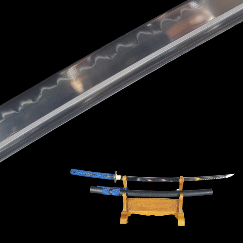 Handgeschmiedetes japanisches Samurai-Katana-Schwert O-Kissaki 1095 High Carbon Steel Clay Tempered Bruce Lee Tsuba - COOLKATANA 