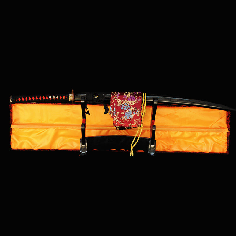 Handgeschmiedetes japanisches Samurai-Katana-Schwert O-Kissaki 1095 Hartstahl Vollerl-Kupfer-Tsuba - COOLKATANA 