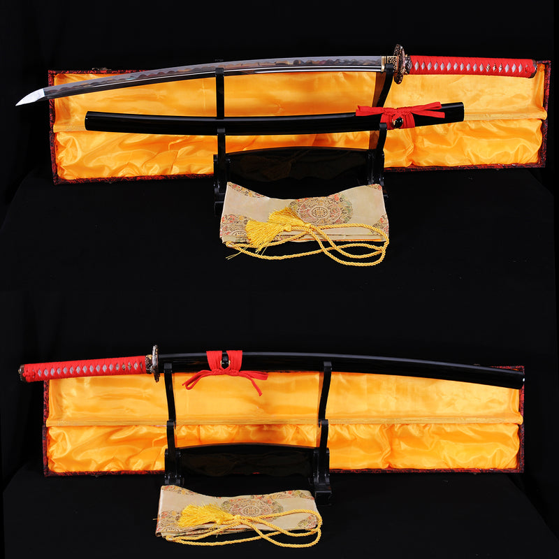Hand Forged Japanese Samurai Katana Sword O-Kissaki 1095 Steel Phenix  