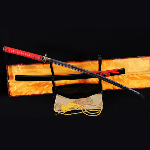 Hand Forged Japanese Samurai Katana Sword O-Kissaki 1095 Steel Phenix Tusba Unokubi-Zukuri Blade-COOLKATANA-SL-796-U