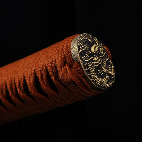 Hand Forged Japanese Samurai Katana Sword Shihozume Structure 1095 Steel+Folded Steel+Iron Clay Tempered-COOLKATANA-SL-812-U