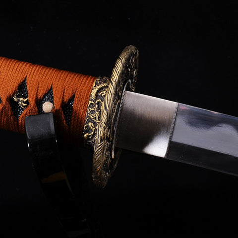 Hand Forged Japanese Samurai Katana Sword Shihozume Structure 1095 Steel+Folded Steel+Iron Clay Tempered-COOLKATANA-SL-812-U