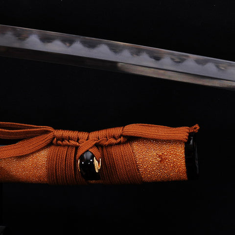 Hand Forged Japanese Samurai Katana Sword Shihozume Structure 1095 Steel+Folded Steel+Iron Clay Tempered-COOLKATANA-SL-812-U