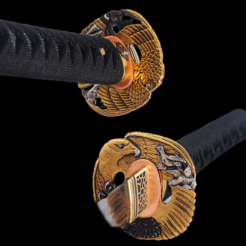 Hand Forged Japanese Samurai Katana Sword T10 Steel Clay Tempered Rays 