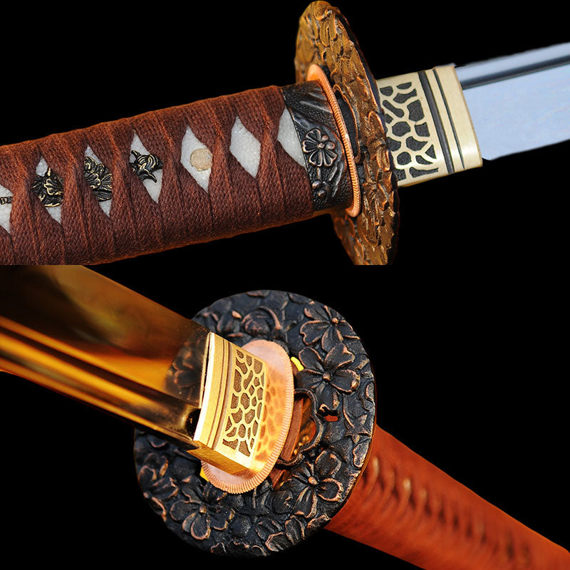 Hand Forged Japanese Samurai Sword Clay Tempered Katana 1095 High Carb 