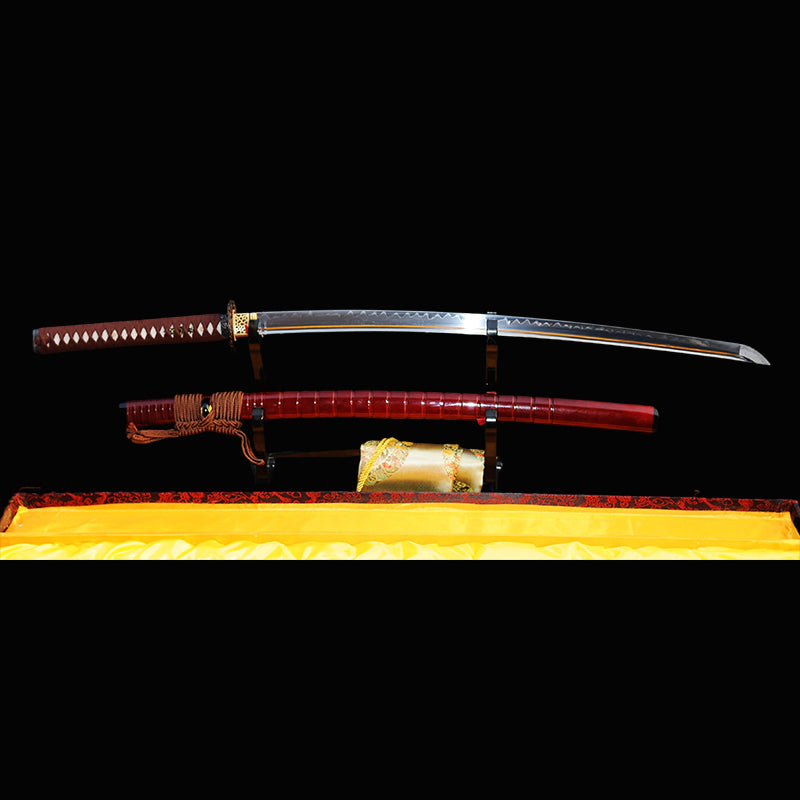 Hand Forged Japanese Samurai Sword Clay Tempered Katana 1095 High Carb 