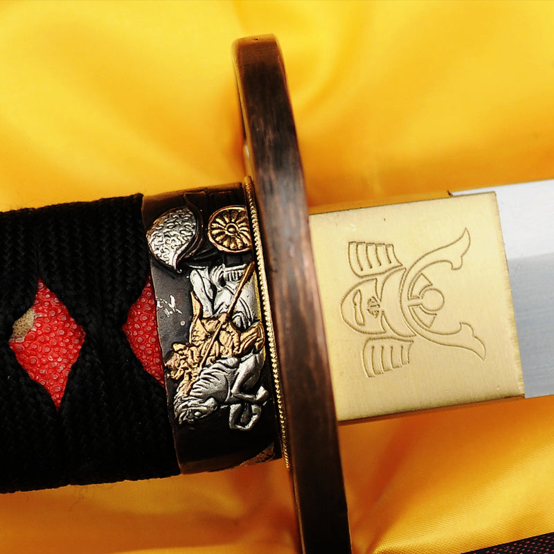 Hand Forged Japanese Samurai Sword Clay Tempered Katana Combined Mater 