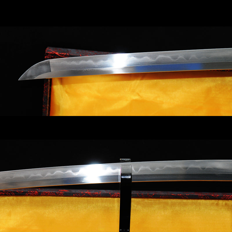 Hand Forged Japanese Samurai Sword Clay Tempered Katana Combined Mater 