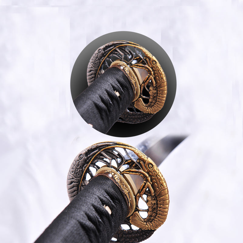 Hand Forged Japanese Samurai Sword Clay Tempered Katana Kiriha Zukuri  