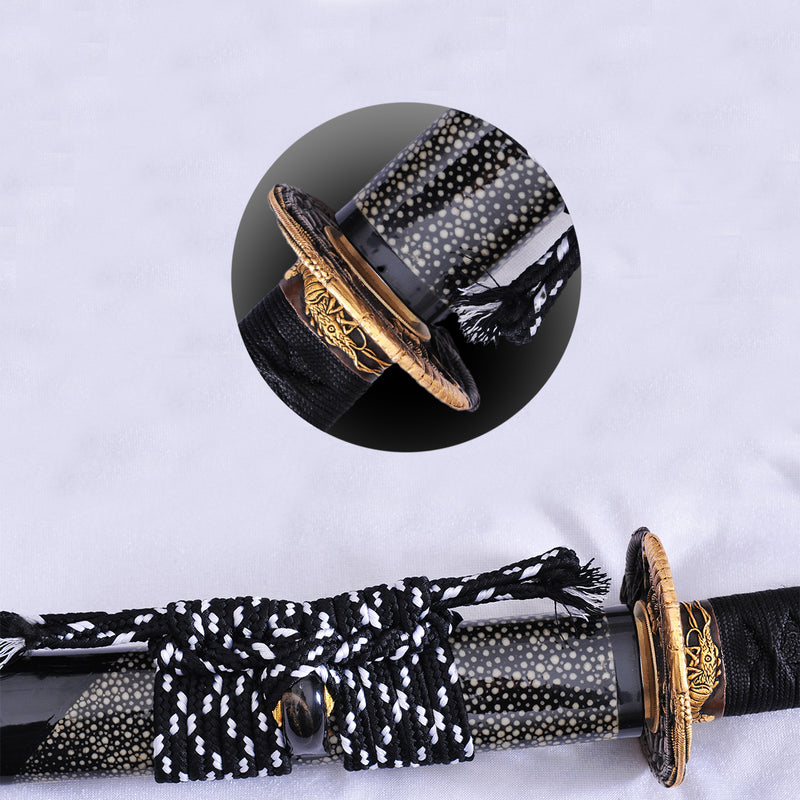 Hand Forged Japanese Samurai Sword Clay Tempered Katana Kiriha Zukuri  