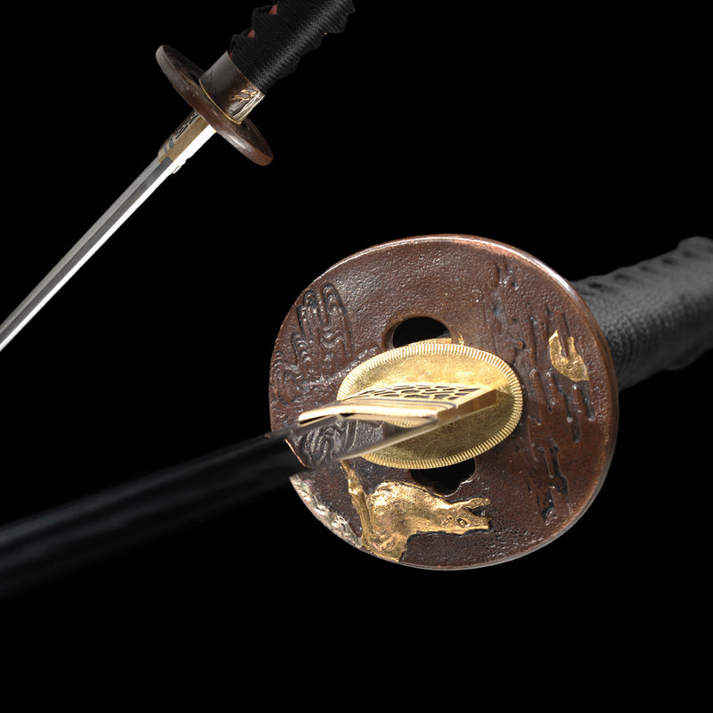 Hand Forged Japanese Samurai Sword Clay Tempered Katana Sanmai Combine 