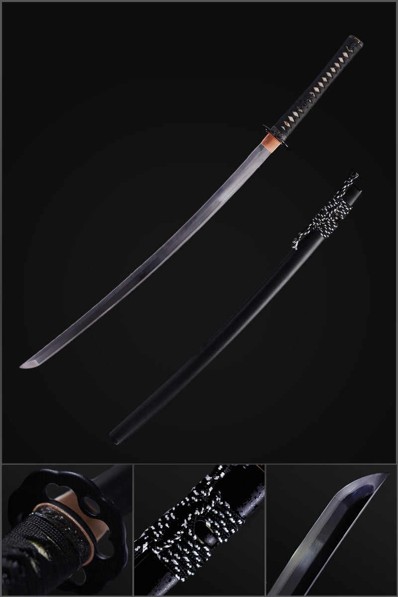 Handgeschmiedetes japanisches Samurai-Schwert Hohe Härte Hohe Zähigkeit Werkzeugstahl Vakuum+kryogen - COOLKATANA 