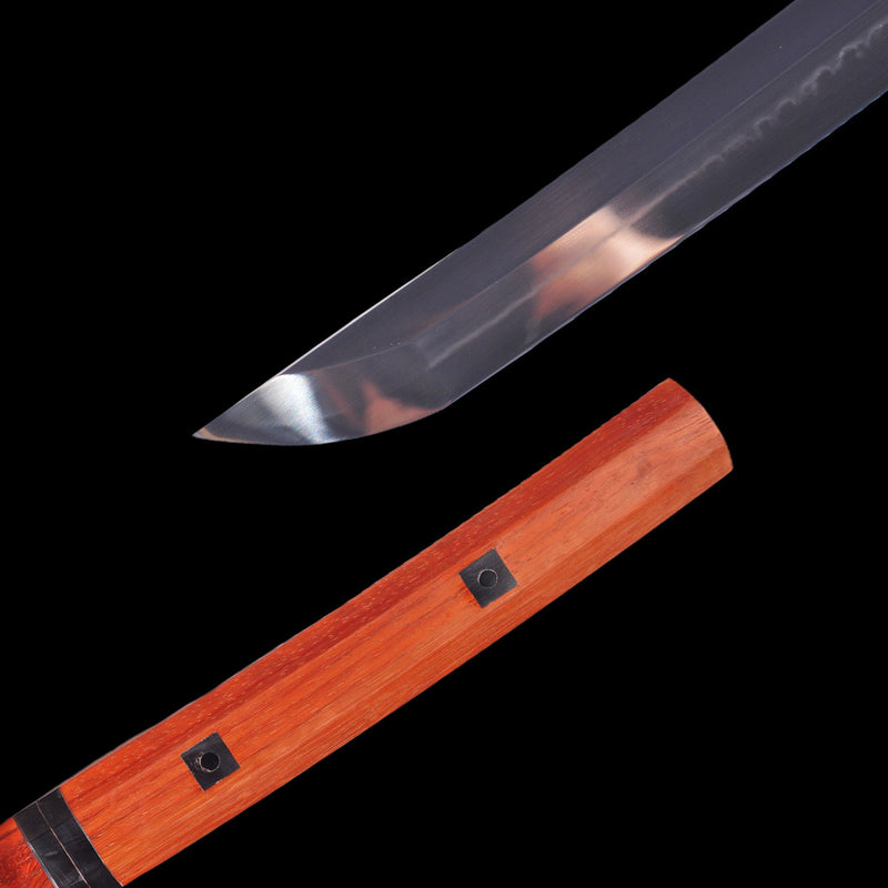 Handgeschmiedetes japanisches Shirasaya-Katana-Schwert aus 1095er Kohlenstoffstahl, gehärtet - COOLKATANA 