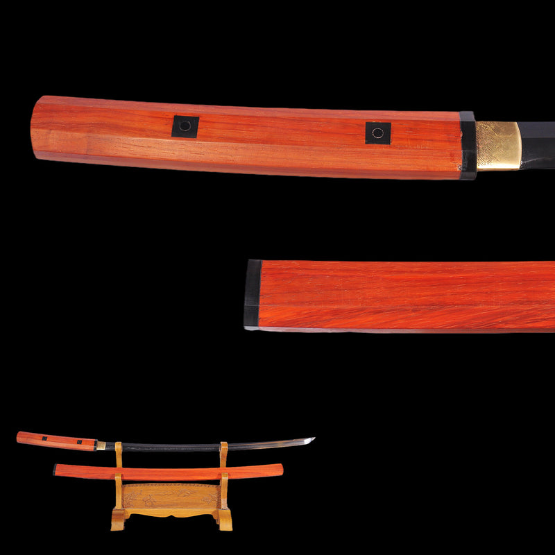 Handgeschmiedetes japanisches Shirasaya-Katana-Schwert aus 1095er Kohlenstoffstahl, gehärtet - COOLKATANA 
