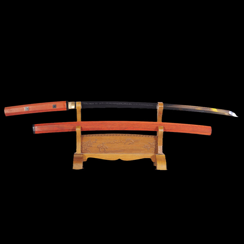 Handgeschmiedetes japanisches Shirasaya-Katana-Schwert aus 1095er Kohlenstoffstahl, gehärtet - COOLKATANA 