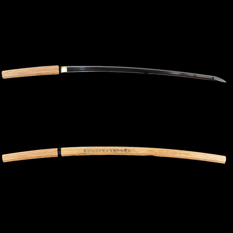 Handgeschmiedetes japanisches Shirasaya-Katana-Schwert aus 1095 Kohlenstoffstahl, gehärteter Hazuya-Polnisch – COOLKATANA 