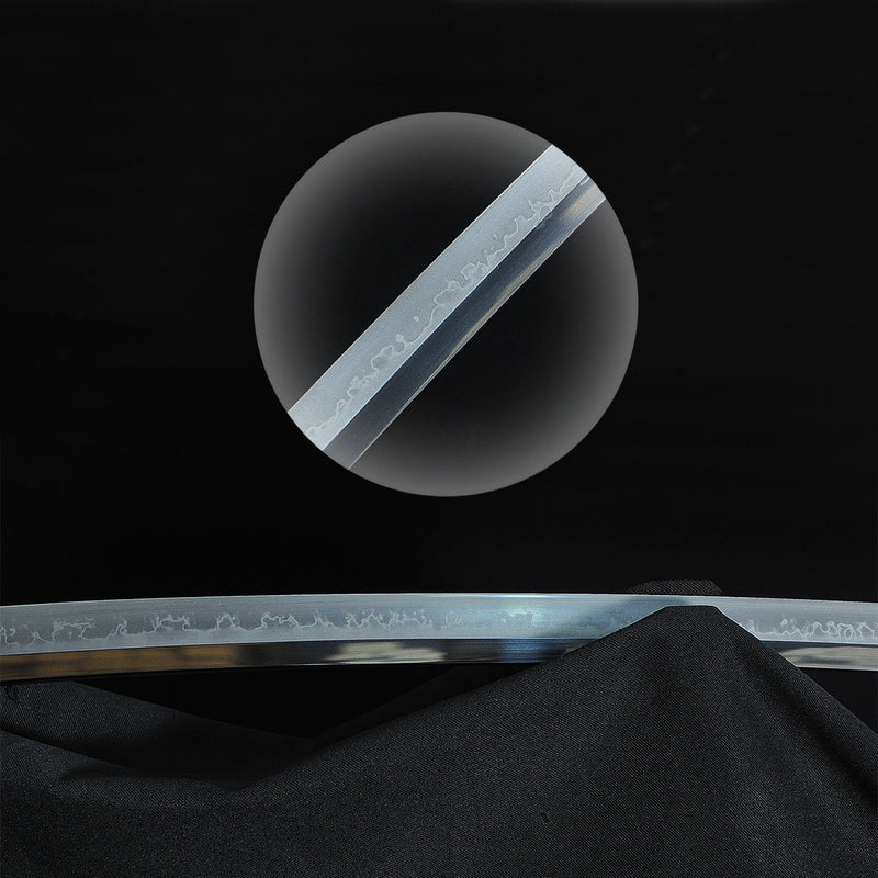 Handgeschmiedetes japanisches Shirasaya Katana Schwert aus 1095 Clay Tempered Clay Tempered - COOLKATANA 