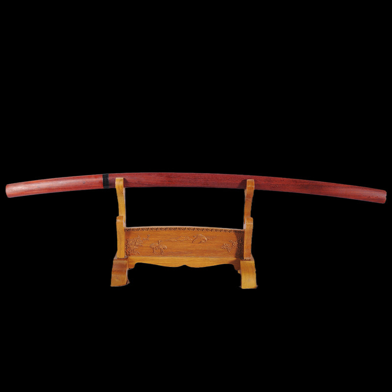 Hand Forged Japanese Shirasaya Katana Sword Folded Steel Redwood Saya  