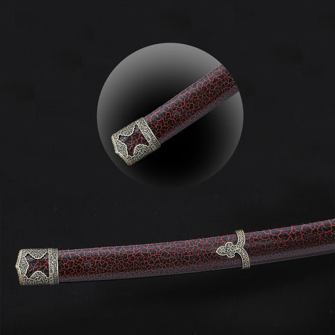 Hand Forged Japanese Tachi Sword 1095 High Carbon Steel Clay Tempered-COOLKATANA-SL-1371-U