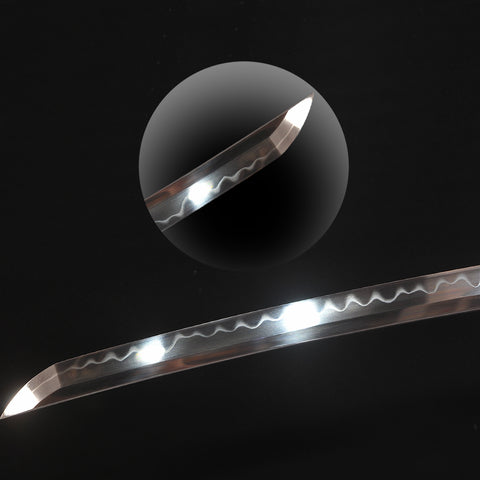 Hand Forged Japanese Tachi Sword 1095 High Carbon Steel Clay Tempered-COOLKATANA-SL-1371-U