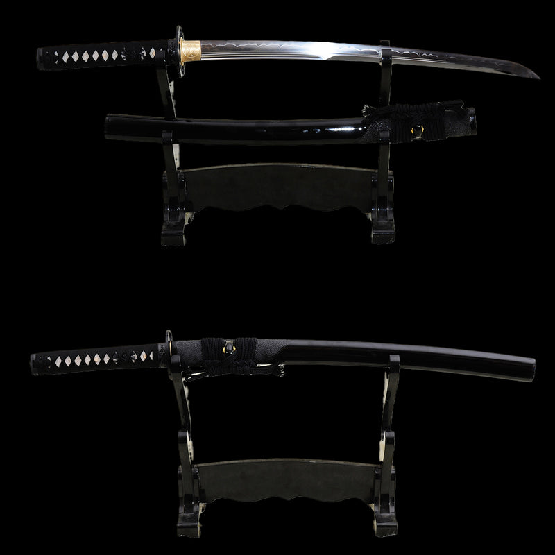 Hand Forged Japanese Wakizashi Sword 1095 Carbon Steel Clay Tempered B 