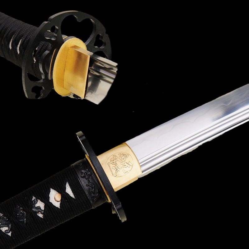 Hand Forged Japanese Wakizashi Sword 1095 Carbon Steel Clay Tempered B 