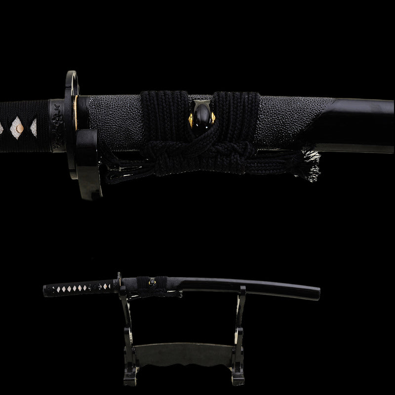 Hand Forged Japanese Wakizashi Sword 1095 Carbon Steel Clay Tempered B 