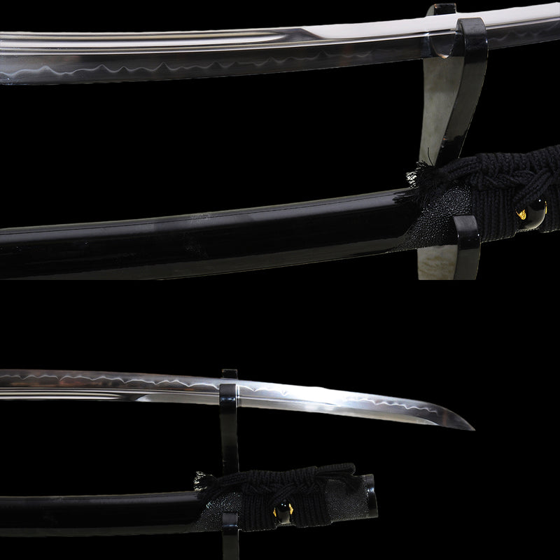 Hand Forged Japanese Wakizashi Sword 1095 Carbon Steel Clay Tempered B 