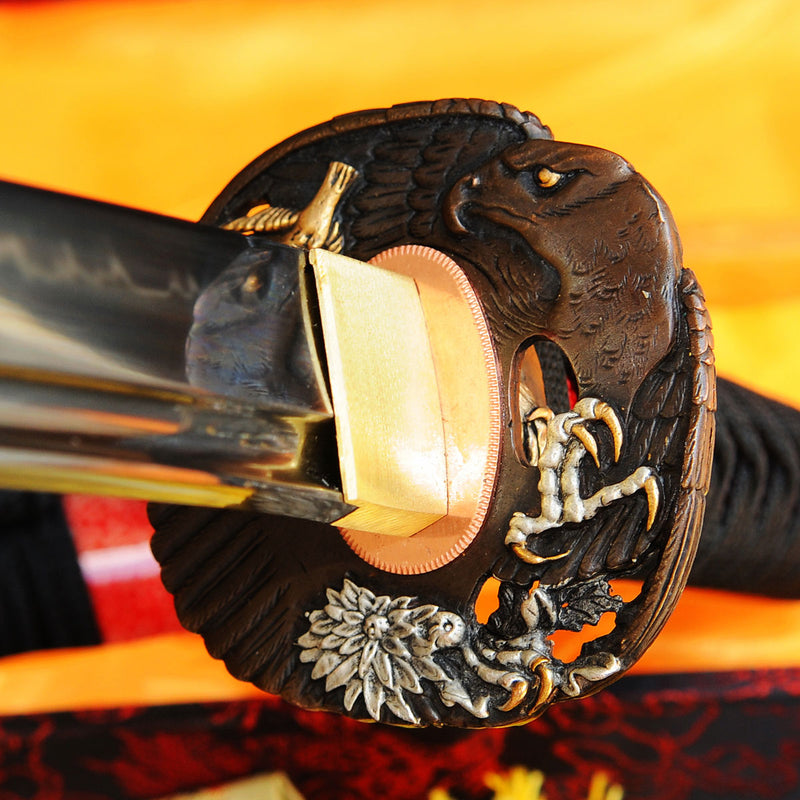 Hand Forged Japanese Wakizashi Sword 1095 Carbon Steel Clay Tempered R 