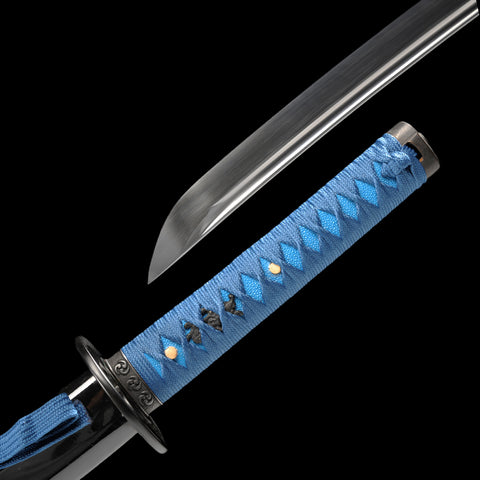 Hand Forged Japanese Wakizashi Sword 1095 High Carbon Steel Full Tang Iron Tsuba Functional-COOLKATANA-SL-1237-U