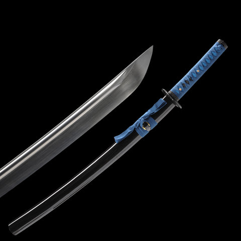 Hand Forged Japanese Wakizashi Sword 1095 High Carbon Steel Full Tang Iron Tsuba Functional-COOLKATANA-SL-1237-U