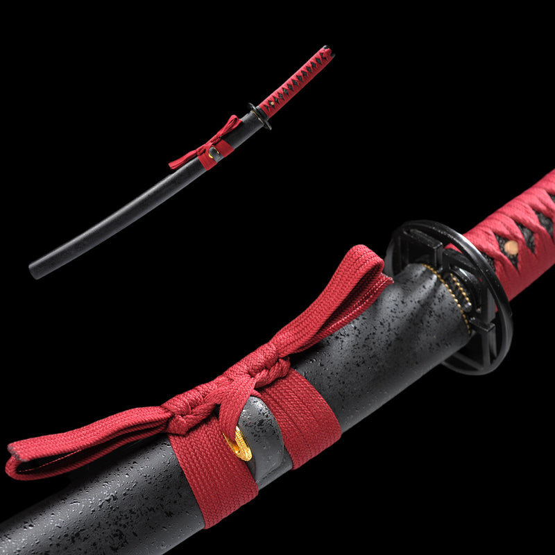 Handgeschmiedetes japanisches Wakizashi-Schwert 1095 Kohlenstoffstahl Starker Vollerl Kampfbereit - COOLKATANA 