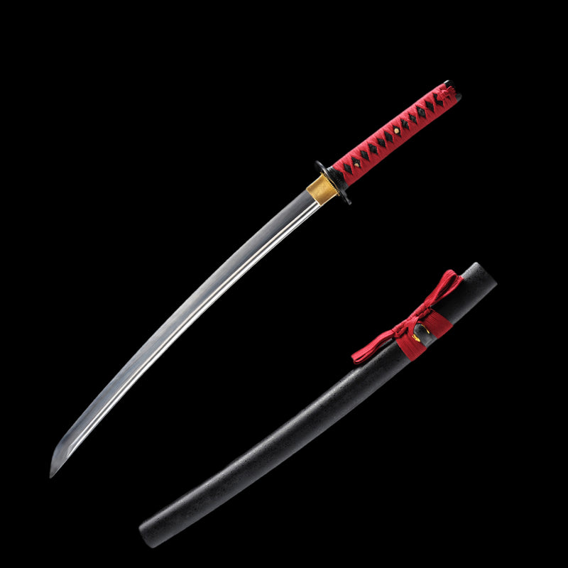 Handgeschmiedetes japanisches Wakizashi-Schwert 1095 Kohlenstoffstahl Starker Vollerl Kampfbereit - COOLKATANA 