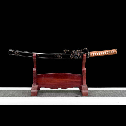 Hand Forged Japanese Wakizashi Sword Damascus Folded Steel Full Tang-COOLKATANA-SL-1300-U