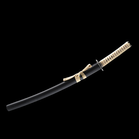Hand Forged Japanese Wakizashi Sword Sanmai Combined Material Clay Tempered Full Tang-COOLKATANA-SL-1234-U