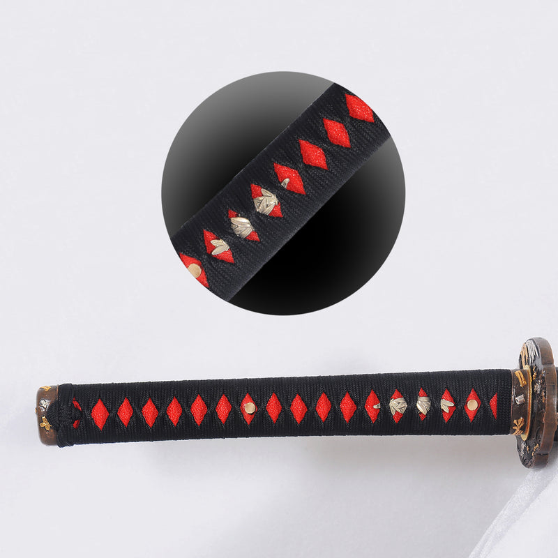 Hand Forged Kanmuri-Otoshi Katana Sword Clay Tempered 1095 Steel Doubl 