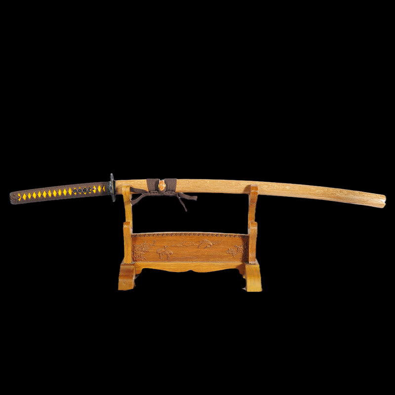 Hand Forged Kogarasu-Maru Katana Sword 1095 Folded Steel Clay Tempered 