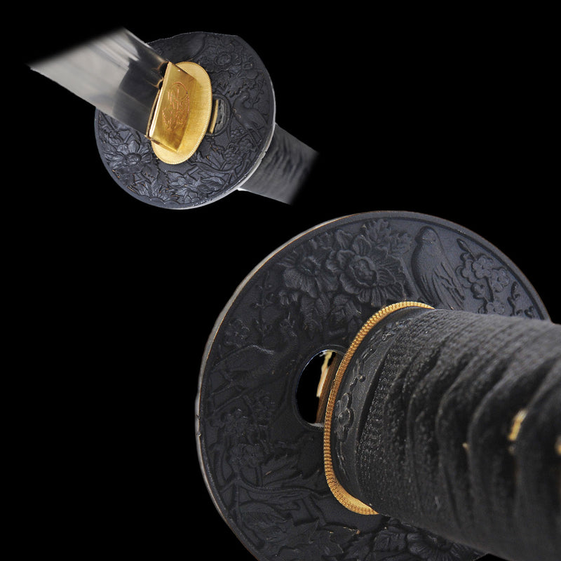 Hand Forged Little Crow Katana Double Edge Sword 1095 Steel Clay Tempe 