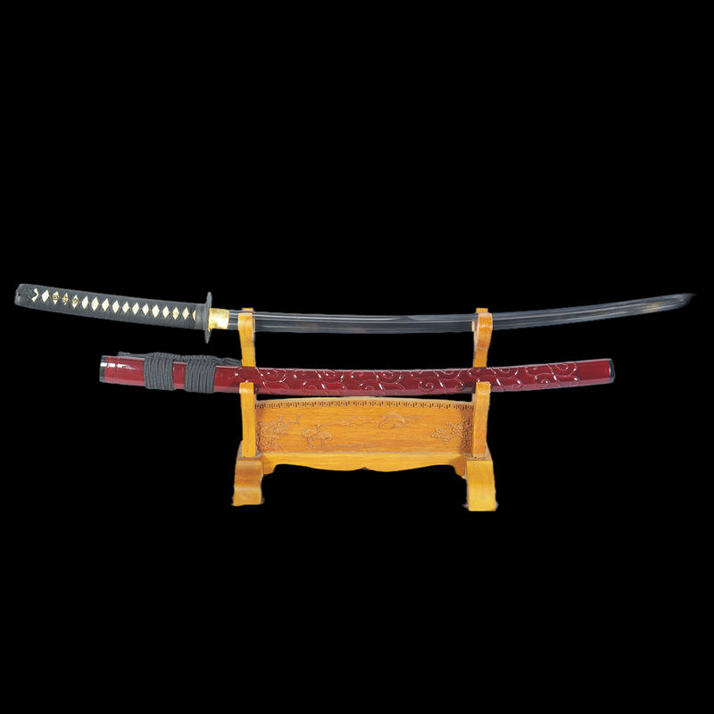 Hand Forged Little Crow Katana Double Edge Sword 1095 Steel Clay Tempe 