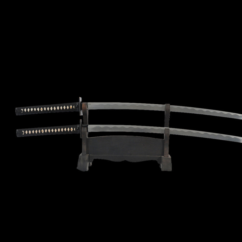 Hand Forged Marvel Deadpool Double Swords Replica Folded Steel Brass T 