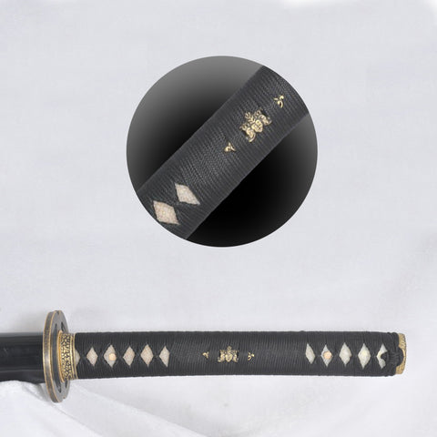Hand Forged Rurouni Kenshin Sakabato Katana Sword 1095 Steel Reversed Cutting Edge Black Battle Ready-COOLKATANA-SL-1194-U