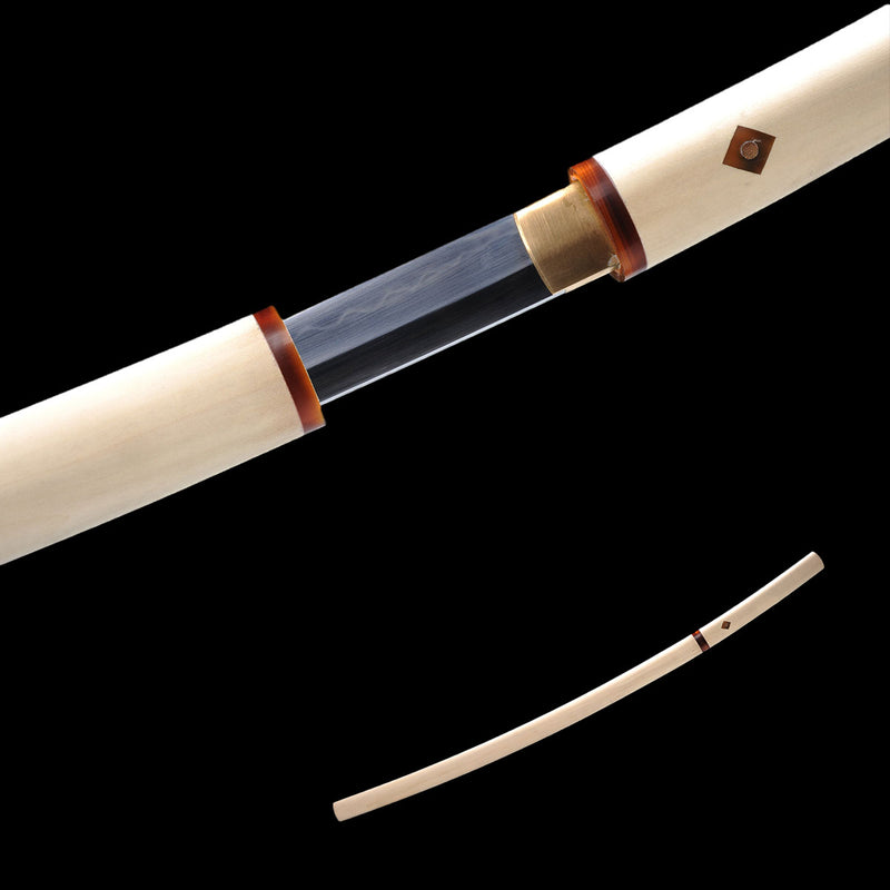 Hand Forged Sakabato Shirasaya Katana Reversed-Edge Japanese Sword 109 
