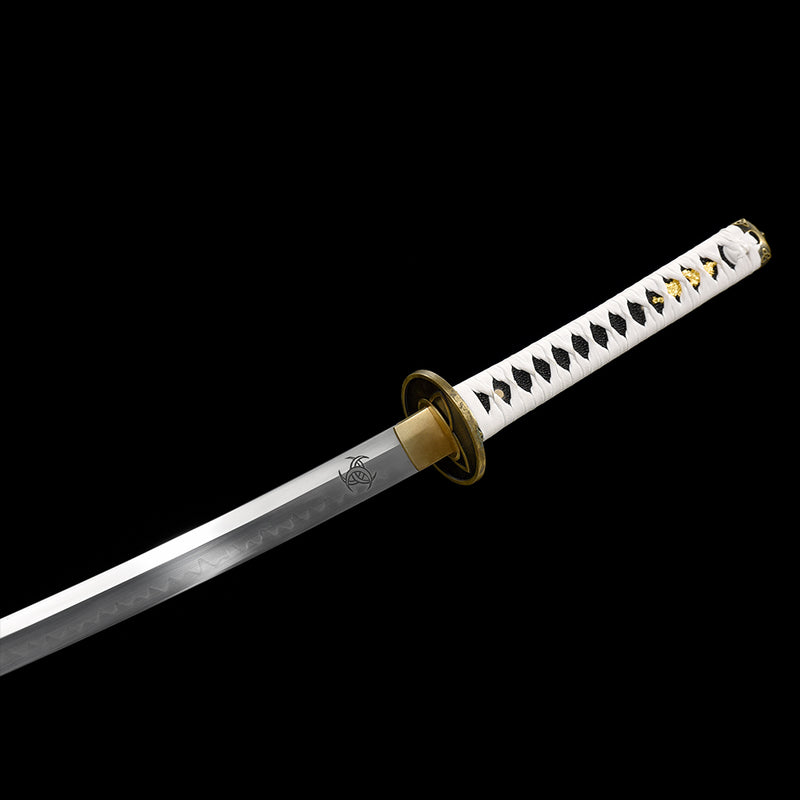 Hand Forged Walking Dead Sword Michonne's Katana Zombie Killer 1095 Carbon Steel Clay Tempered 