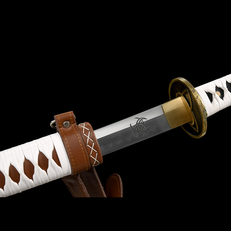 Hand Forged Walking Dead Sword Michonne's Katana Zombie Killer 1095 Carbon Steel Clay Tempered 