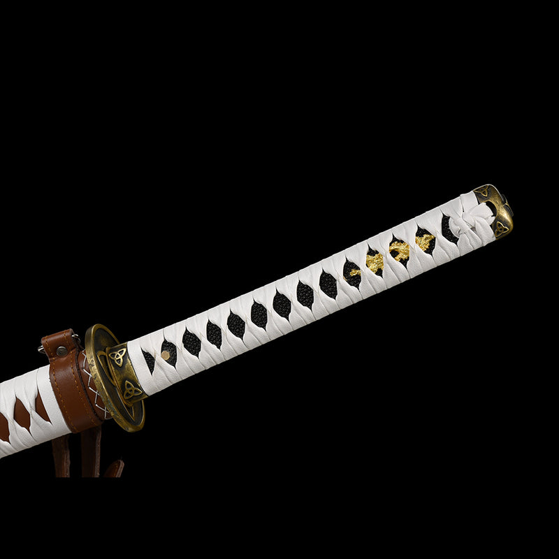 Hand Forged Walking Dead Sword Michonne's Katana Zombie Killer 1095 Carbon Steel Clay Tempered 